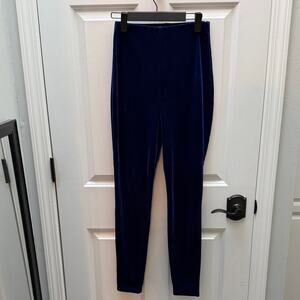 AKIRA Deep Blue Velvet Leggings Size S